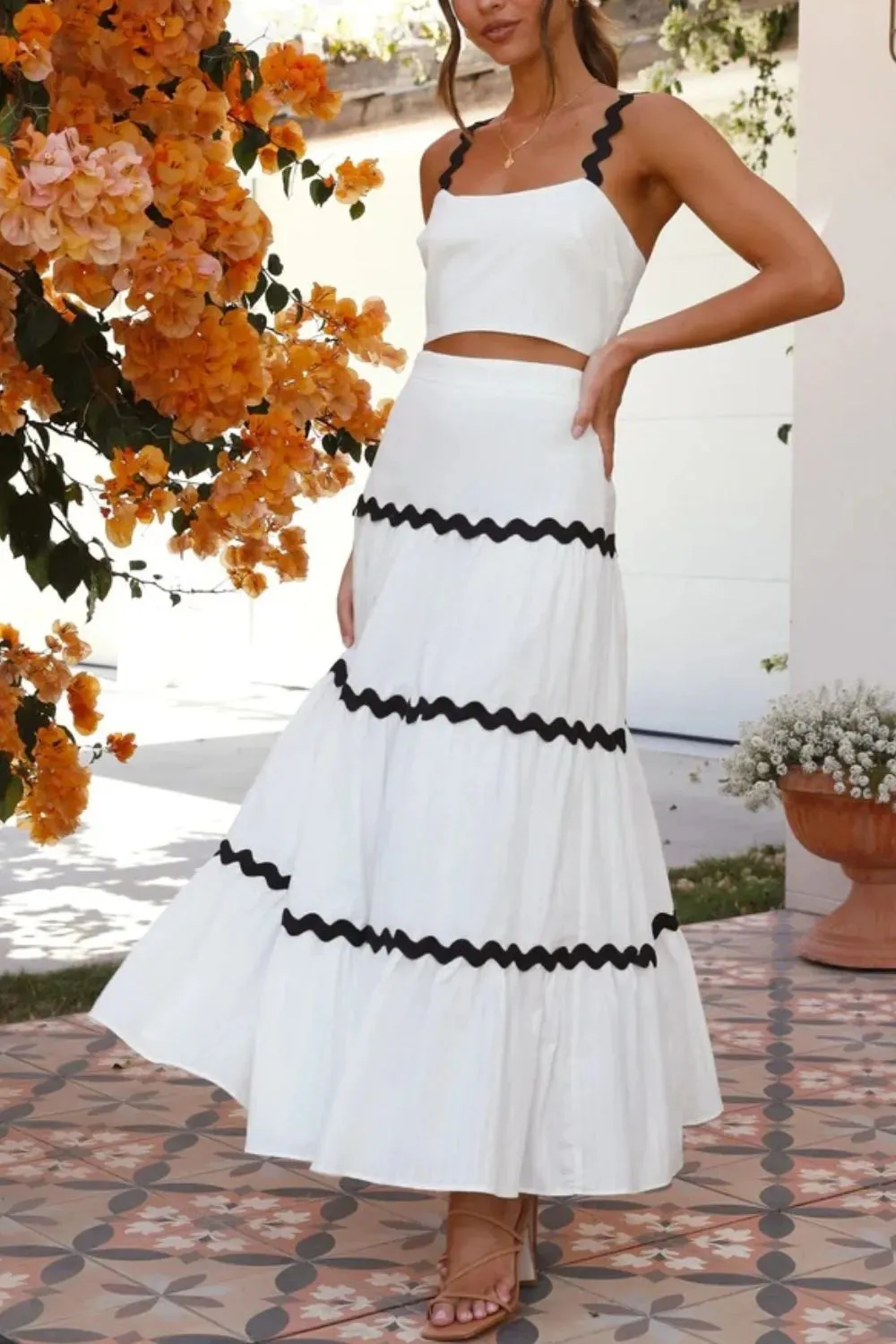 Contrast Trim Cami and Skirt Set sold by Gigi Laurent product image thumbnail 3