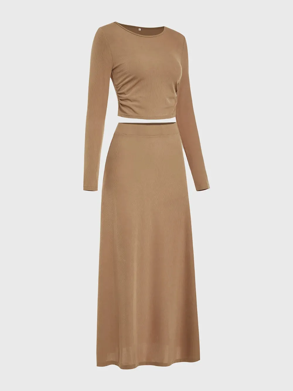 Round Neck Long Sleeve Top and Skirt Set sold by Gigi Laurent product image thumbnail 3