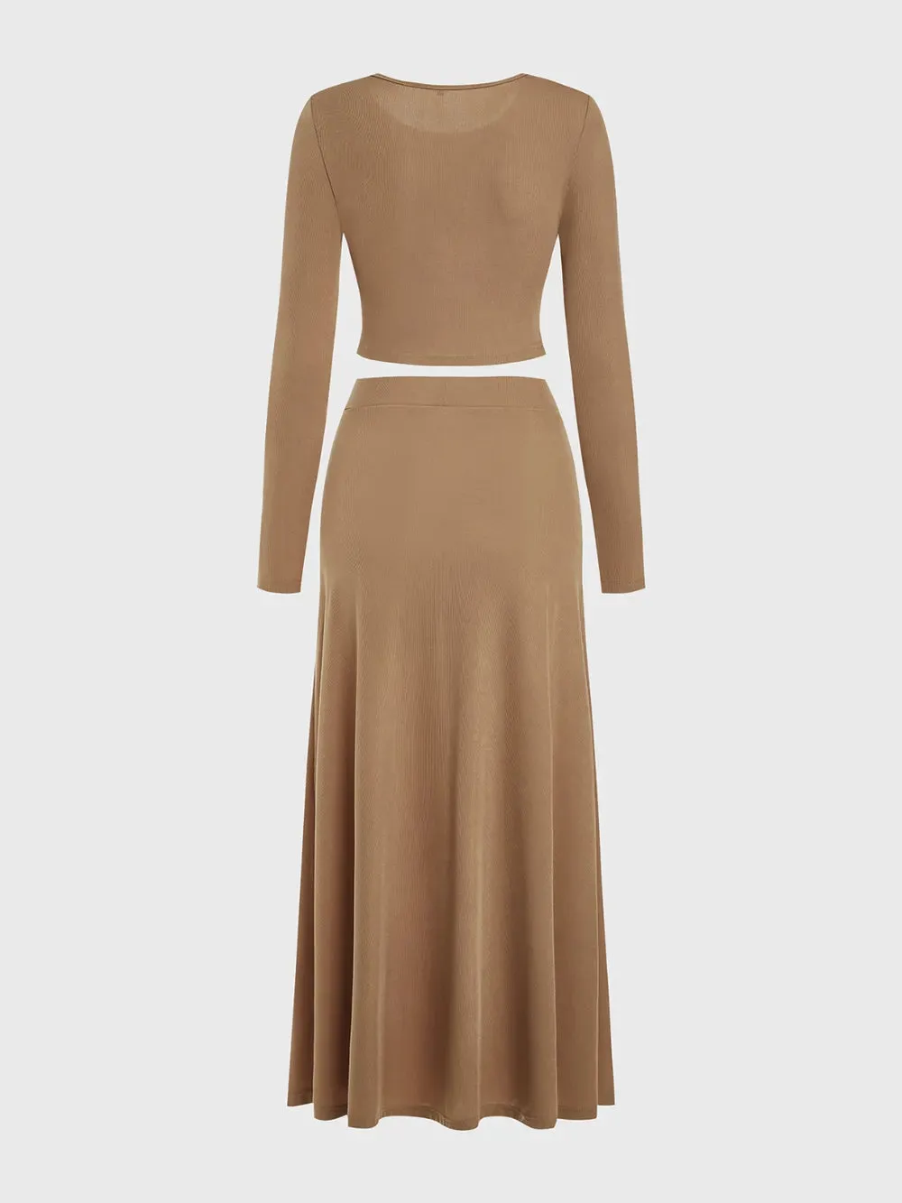 Round Neck Long Sleeve Top and Skirt Set sold by Gigi Laurent product image thumbnail 2