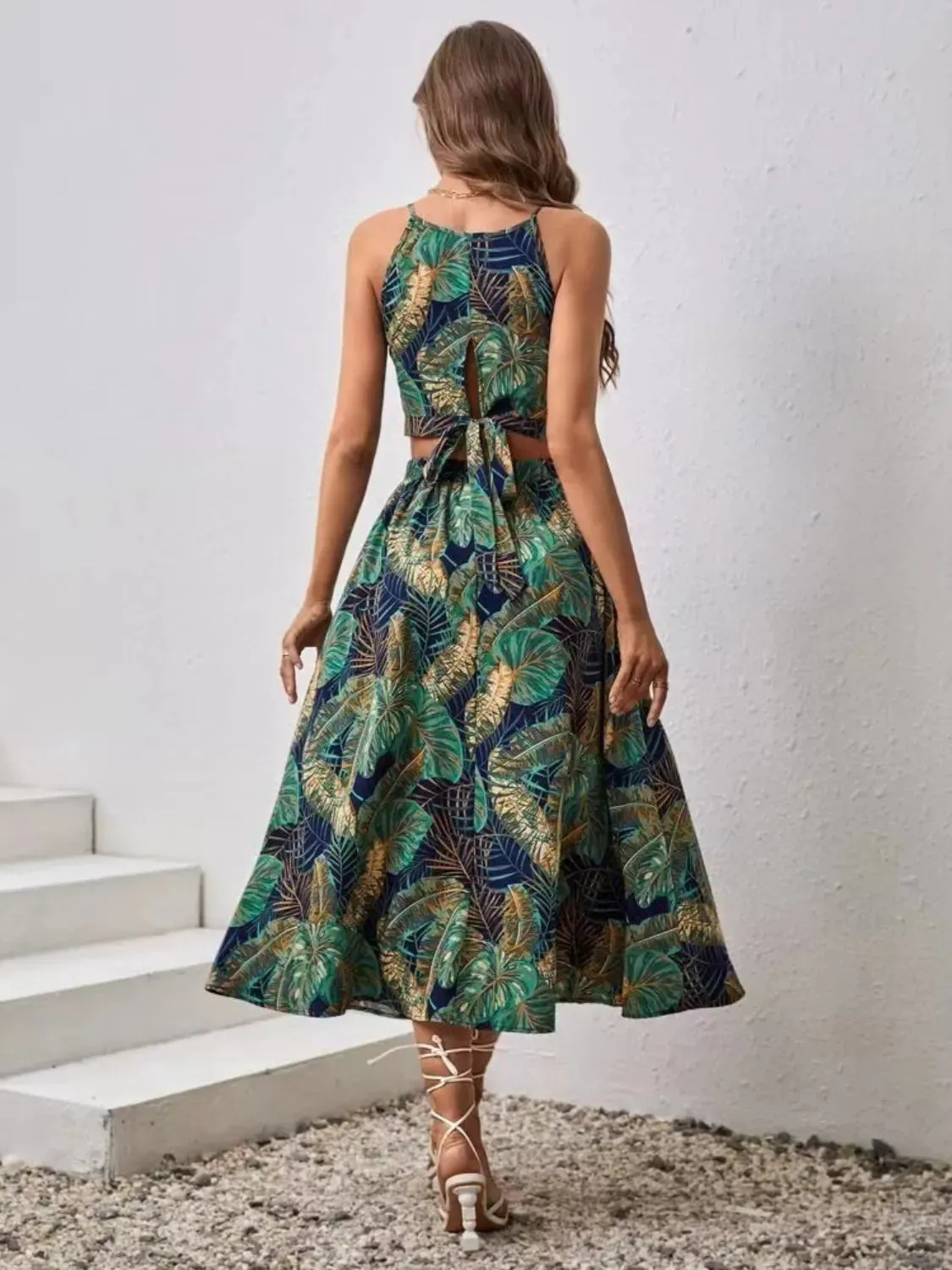 Printed Cami and Slit Skirt Set sold by Gigi Laurent product image thumbnail 2