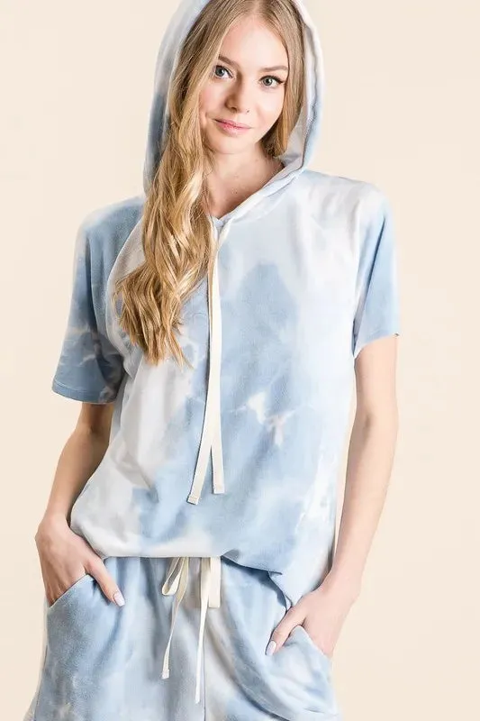 BiBi Tie Dye French Terry Hoodie Top and Bottom Set sold by Gigi Laurent