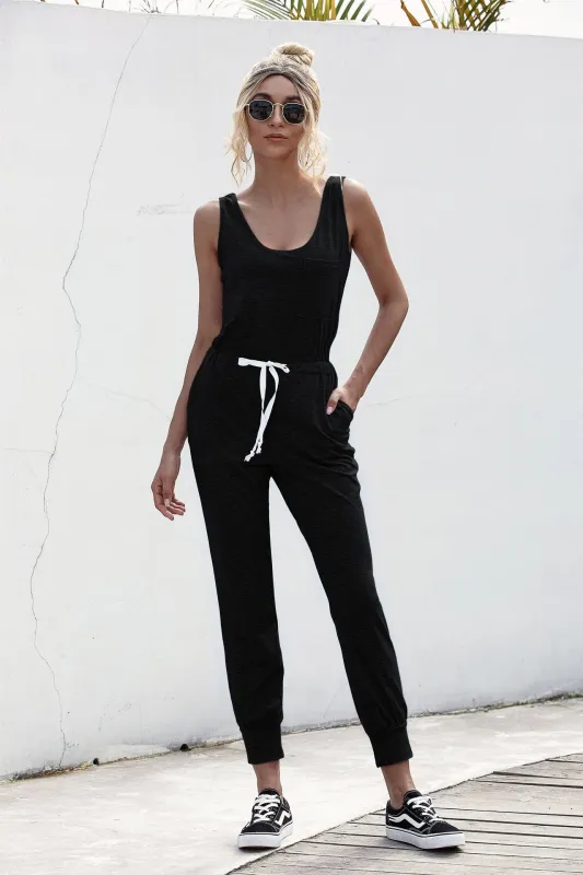 Knot Sleeveless Waist Jumpsuit sold by Gigi Laurent