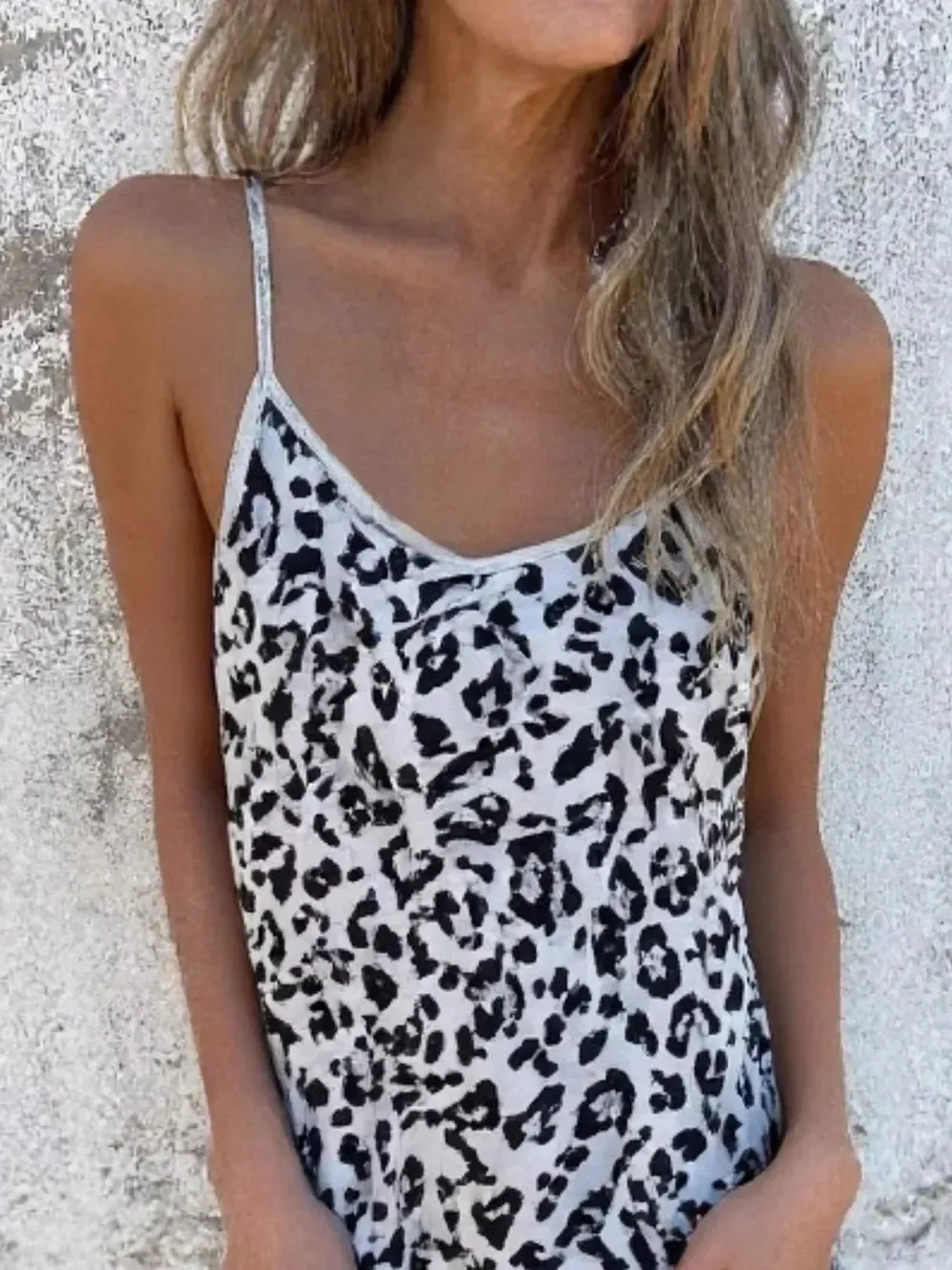 Leopard Sleeveless Jumpsuit with Pockets sold by Gigi Laurent product image thumbnail 3
