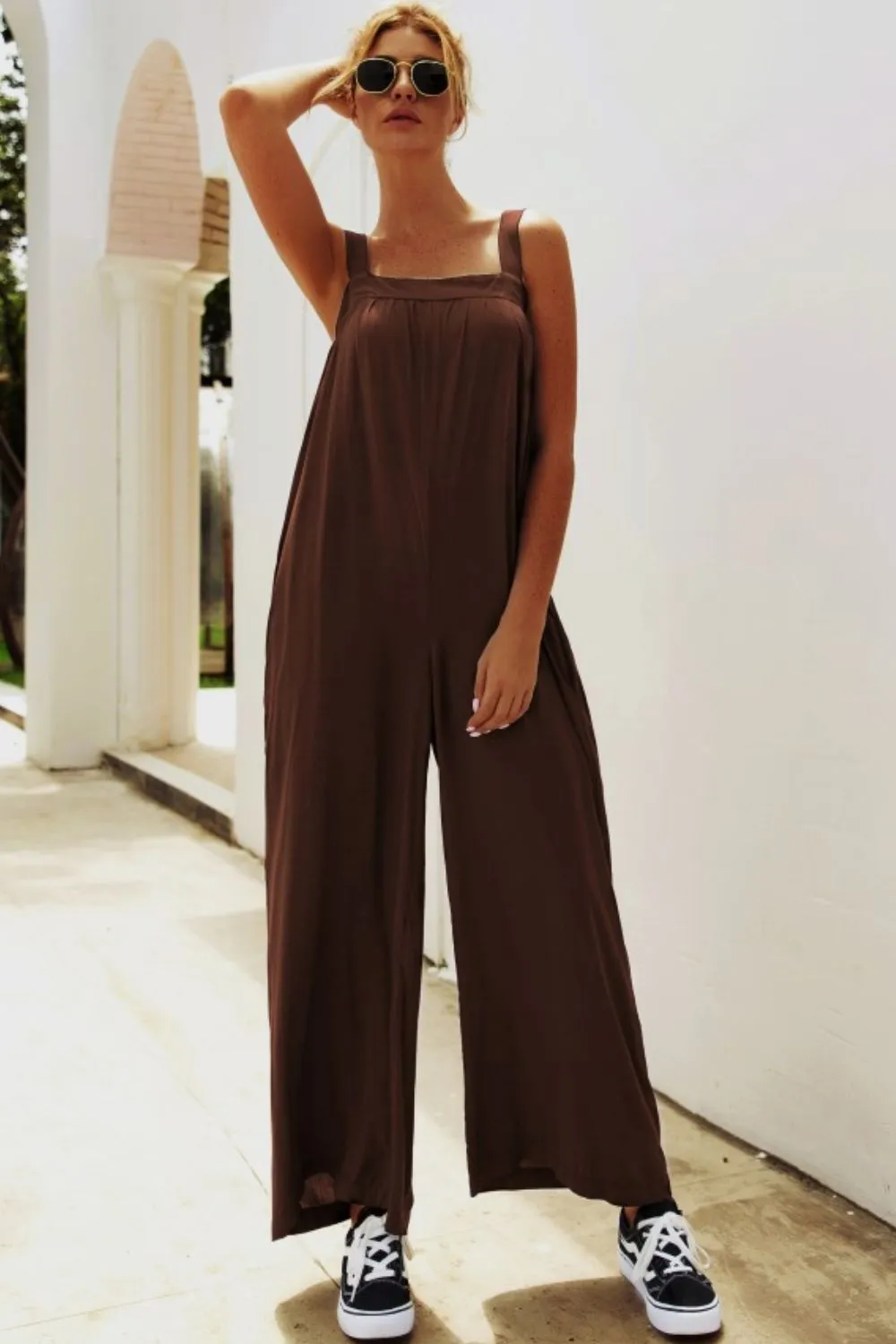 Wide Strap Wide Leg Jumpsuit sold by Gigi Laurent product image thumbnail 4