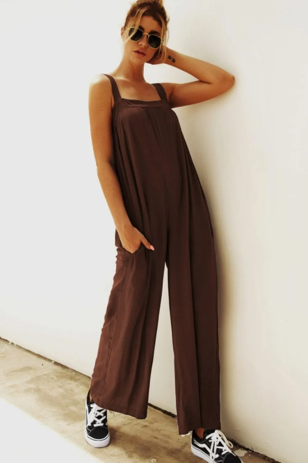 Wide Strap Wide Leg Jumpsuit sold by Gigi Laurent product image thumbnail 5