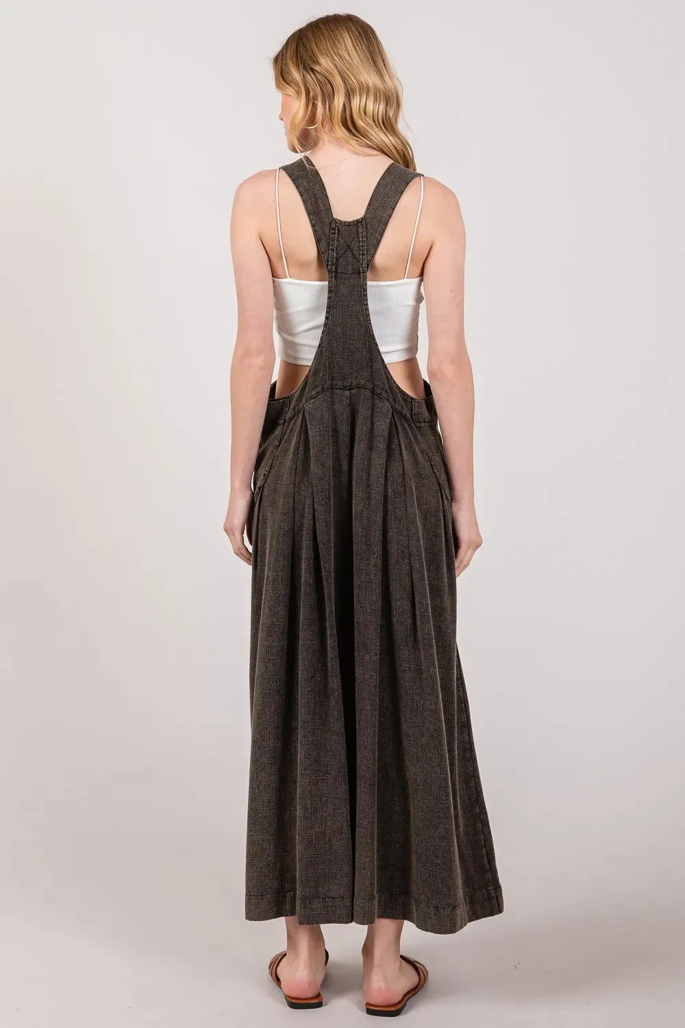 SAGE + FIG Full Size Wide Strap Wide Leg Overalls sold by Gigi Laurent product image thumbnail 2