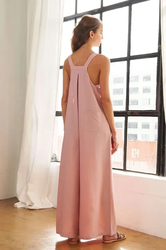 ADORA Square Neck Wide Leg Overalls with Pockets sold by Gigi Laurent product image thumbnail 3