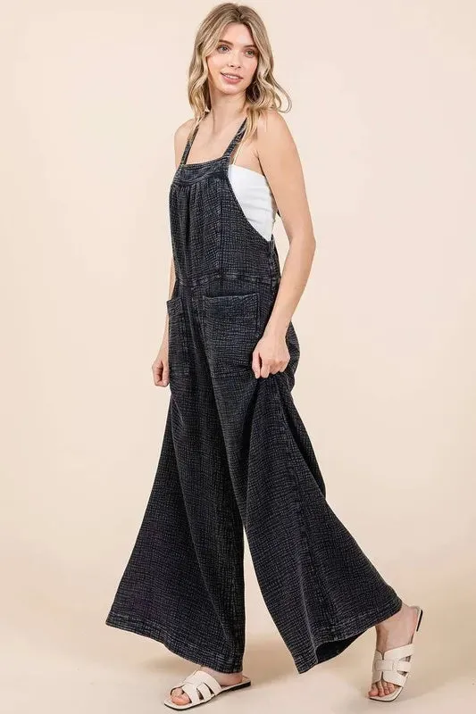 Mittoshop Textured Wide Leg Overalls sold by Gigi Laurent product image thumbnail 3