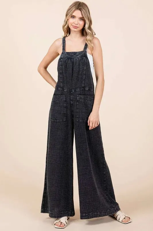 Mittoshop Textured Wide Leg Overalls sold by Gigi Laurent