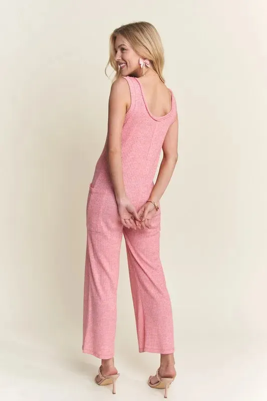 ADORA Ribbed V-Neck Wide Leg Jumpsuit with Pockets sold by Gigi Laurent product image thumbnail 3