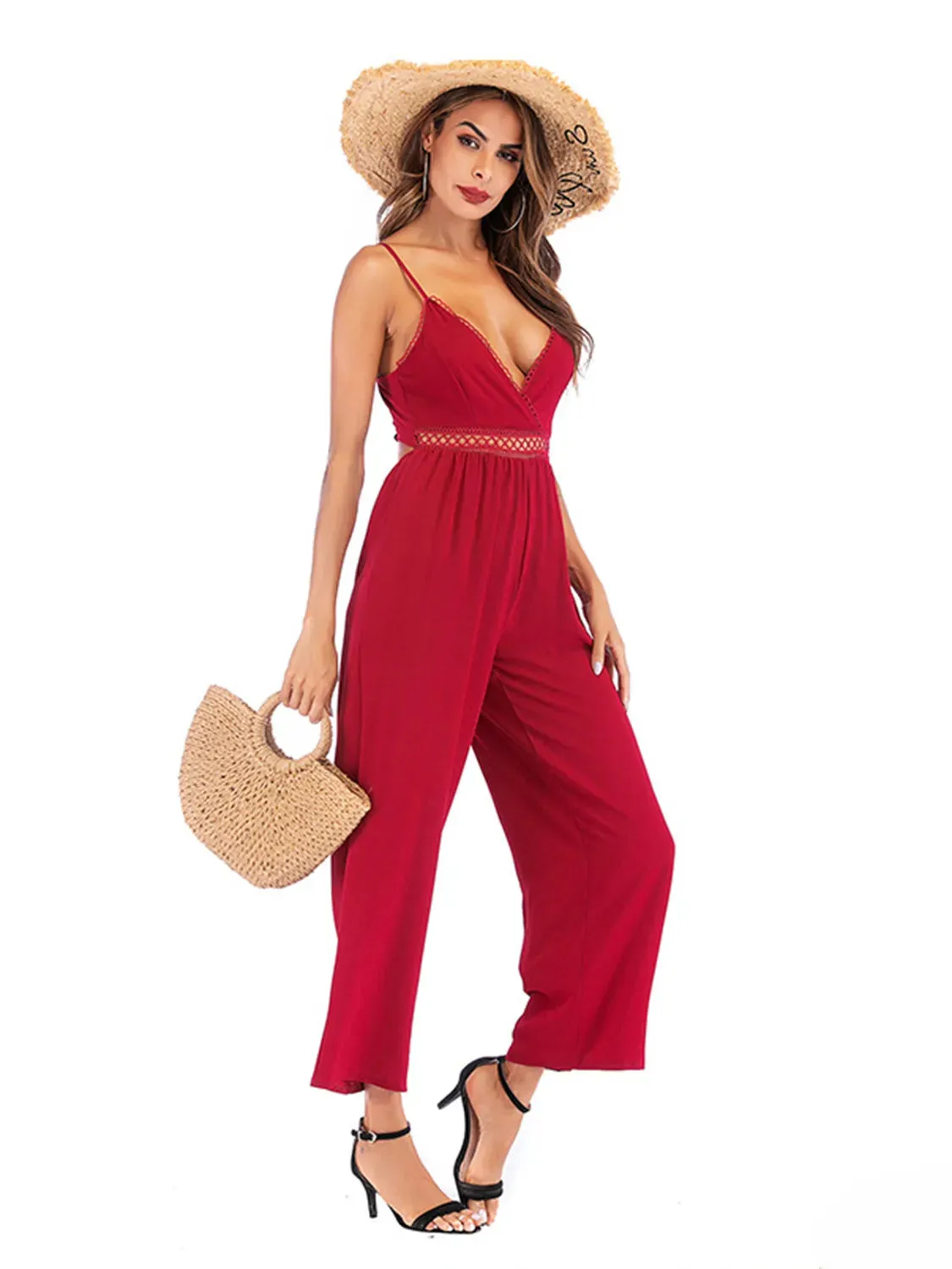 Spaghetti Strap Wide Leg Jumpsuit sold by Gigi Laurent