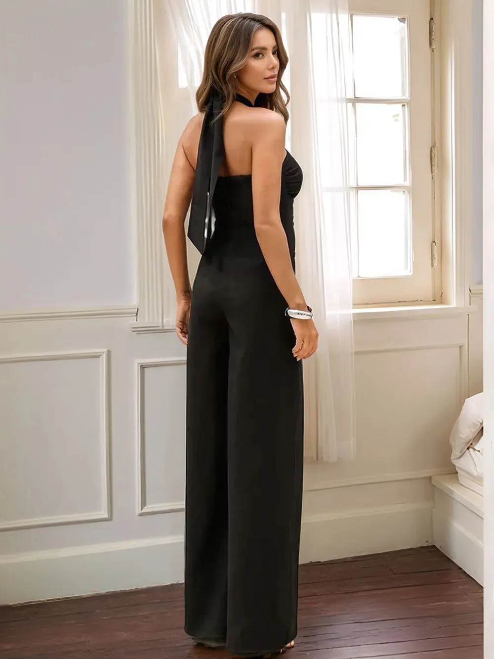 Halter Neck Wide Leg Jumpsuit sold by Gigi Laurent product image thumbnail 2