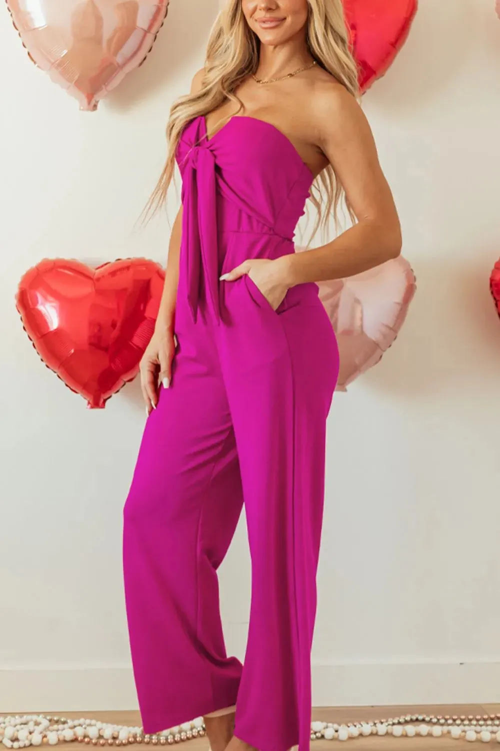 Tied Tube Wide Leg Jumpsuit sold by Gigi Laurent product image thumbnail 5