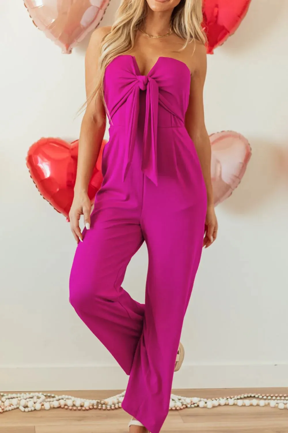 Tied Tube Wide Leg Jumpsuit sold by Gigi Laurent product image thumbnail 4