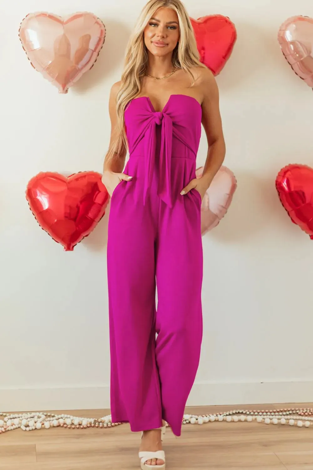 Tied Tube Wide Leg Jumpsuit sold by Gigi Laurent product image thumbnail 3