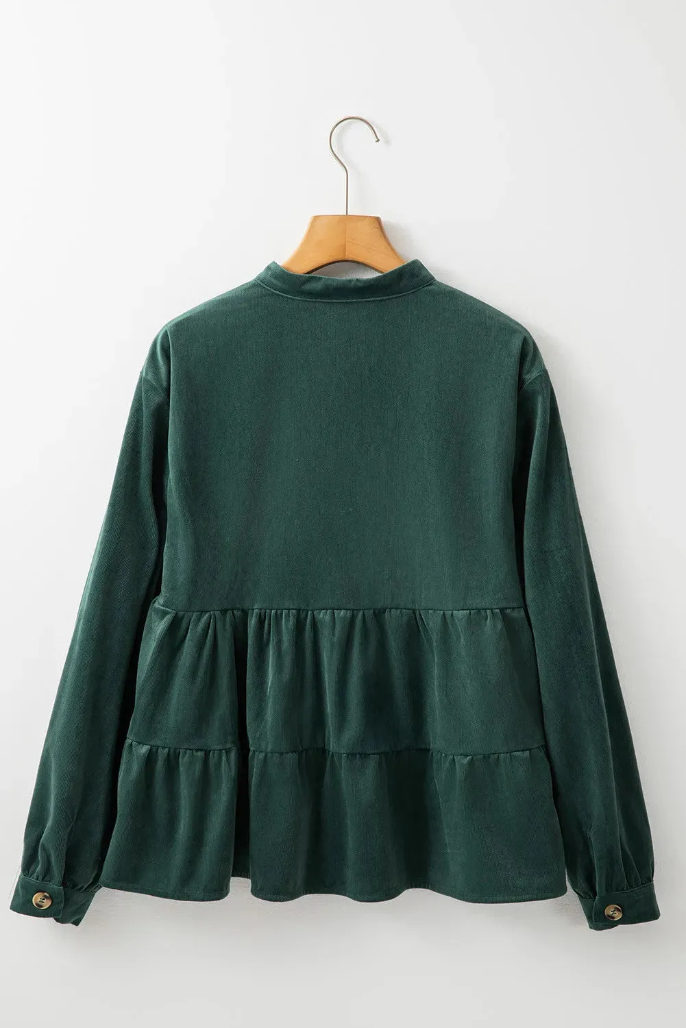 Peplum Round Neck Long Sleeve Shirt sold by Gigi Laurent product image thumbnail 4