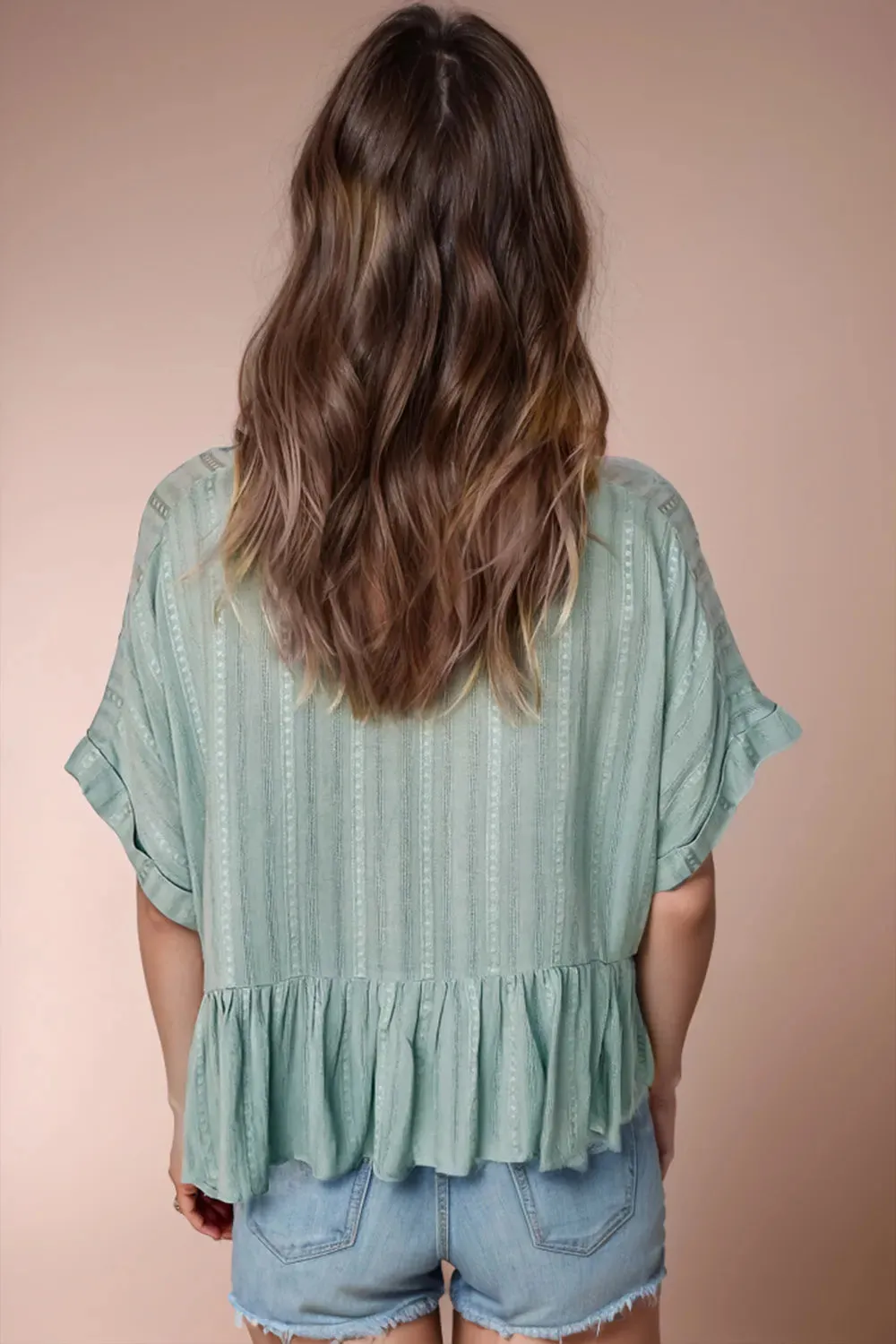 Peplum Round Neck Half Sleeve Blouse sold by Gigi Laurent product image thumbnail 2