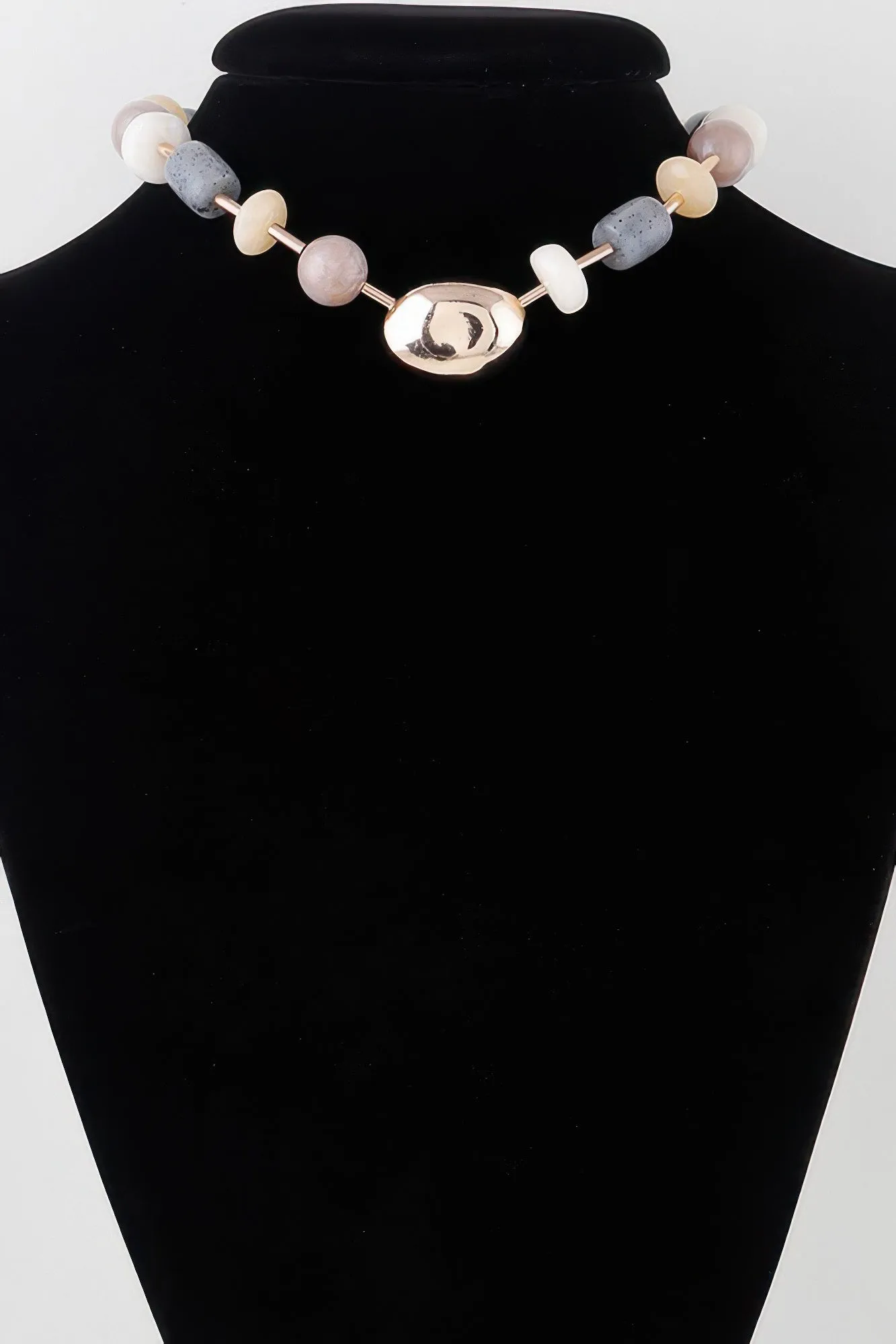 Multi Modern Stone Necklace sold by Gigi Laurent