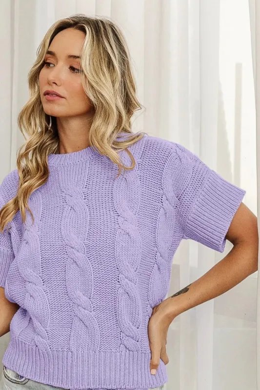 BiBi Cable Knit Textured Sweater Top sold by Gigi Laurent