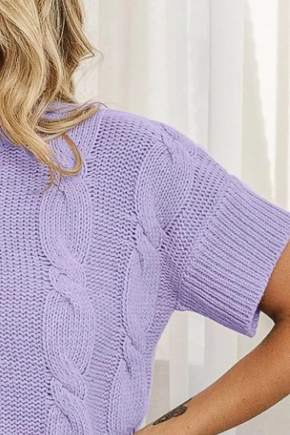 BiBi Cable Knit Textured Sweater Top sold by Gigi Laurent product image thumbnail 3