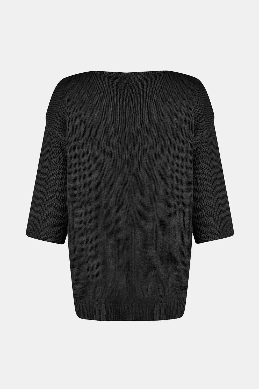 V-Neck Three-Quarter Sleeve Knit Top sold by Gigi Laurent product image thumbnail 3
