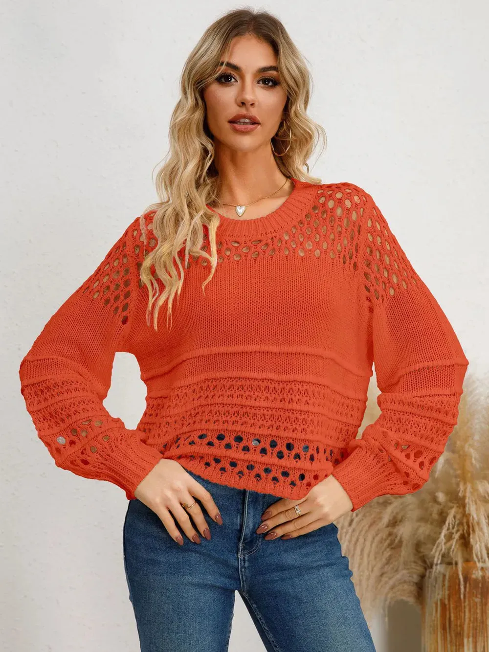 Cutout Round Neck Knit Top sold by Gigi Laurent product image thumbnail 3
