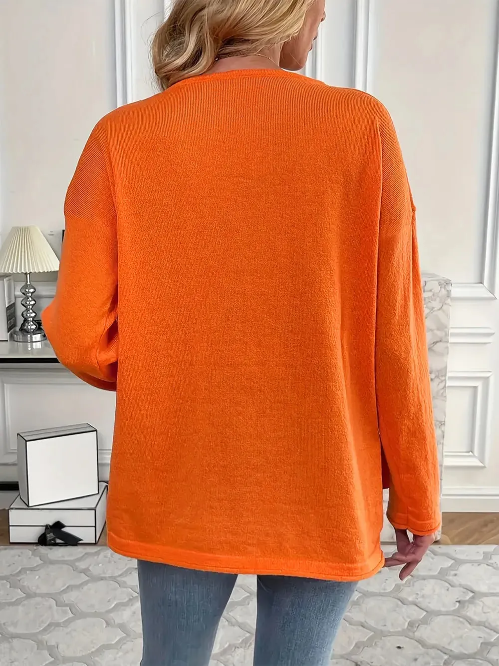 V-Neck Long Sleeve Knit Top sold by Gigi Laurent product image thumbnail 2