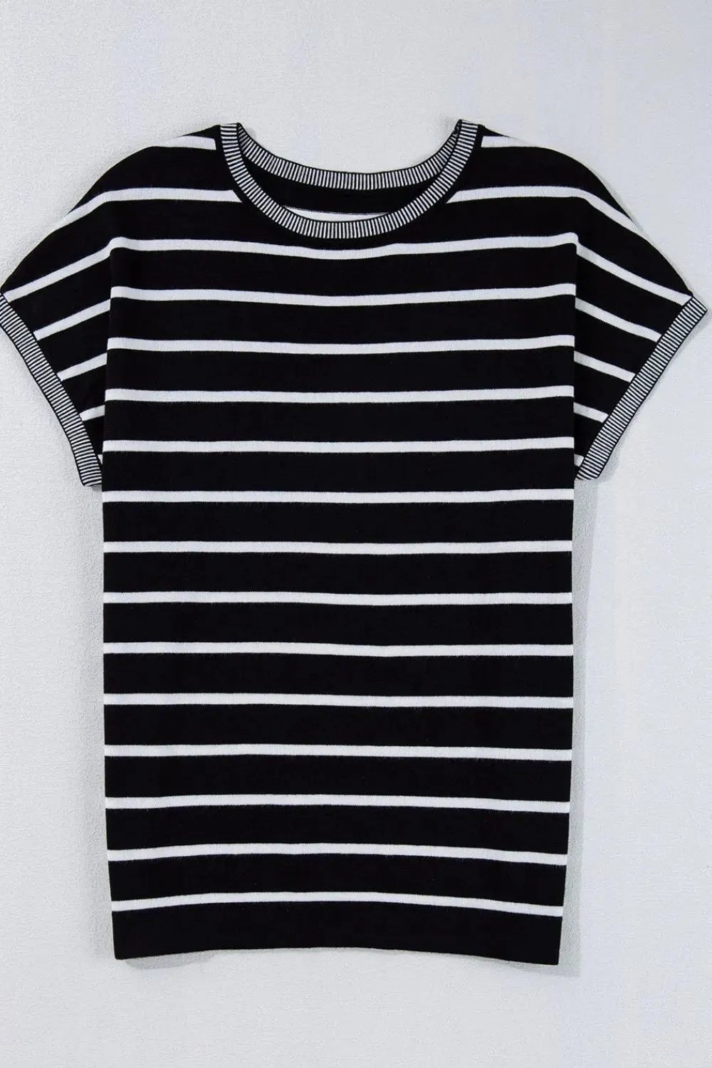 Striped Short Sleeve Knit Top sold by Gigi Laurent product image thumbnail 4