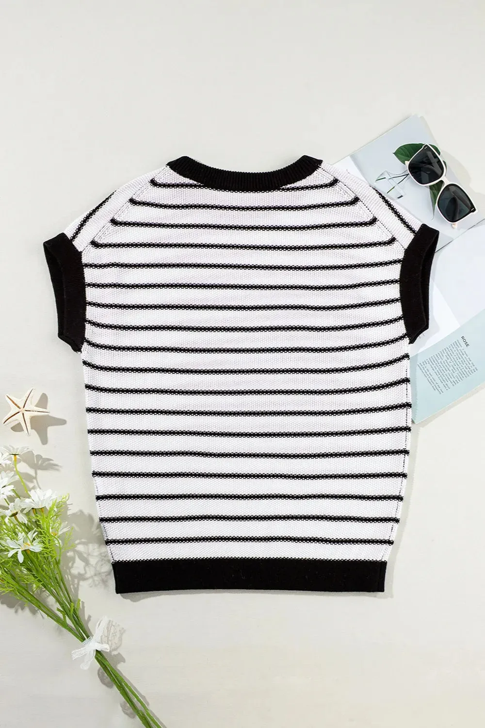 Striped Round Neck Knit Top sold by Gigi Laurent product image thumbnail 3
