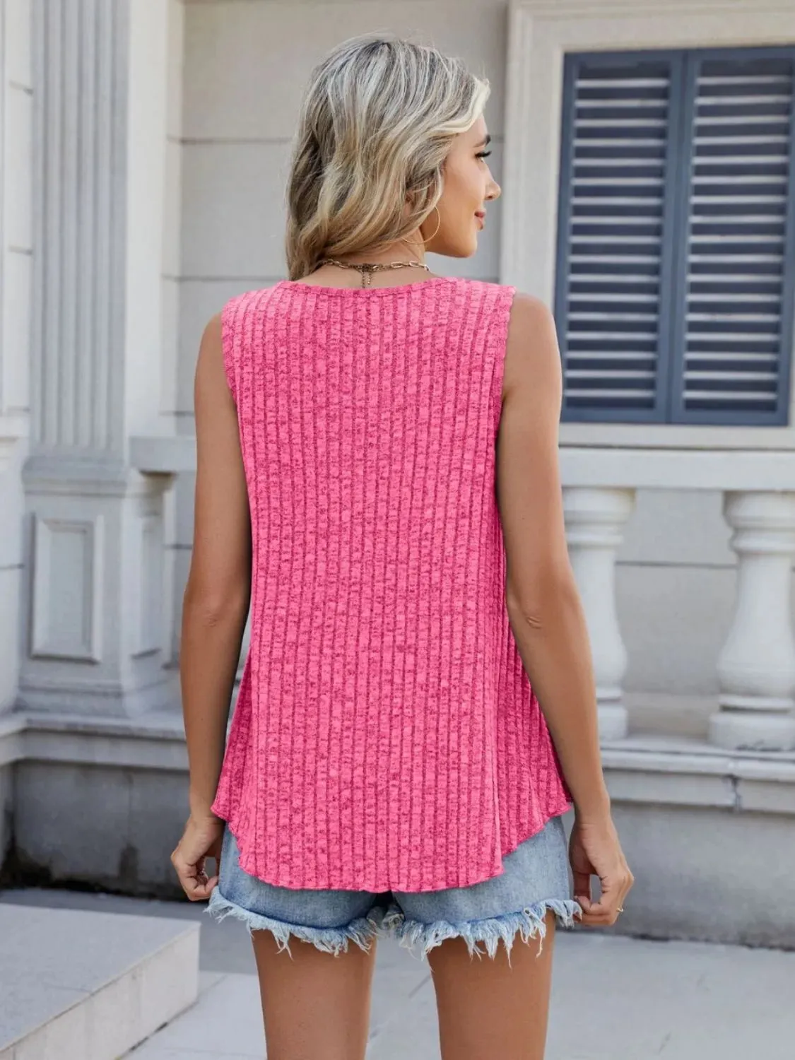 Ribbed Round Neck Tank sold by Gigi Laurent product image thumbnail 2