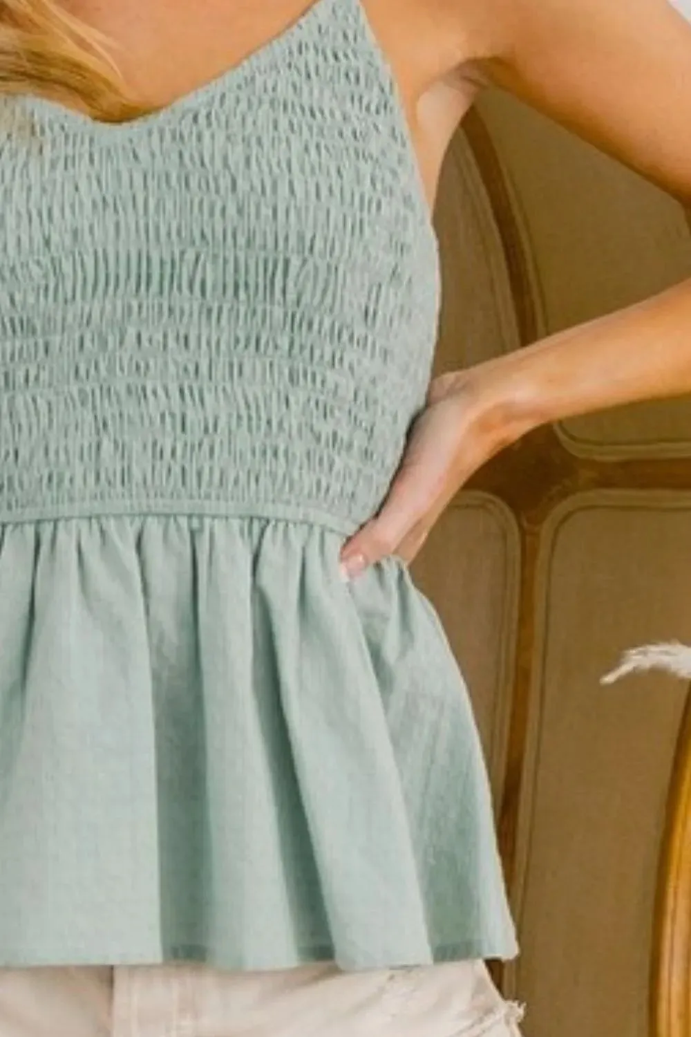 BiBi Eyelet Woven Sleeveless Elasticized Top sold by Gigi Laurent product image thumbnail 3