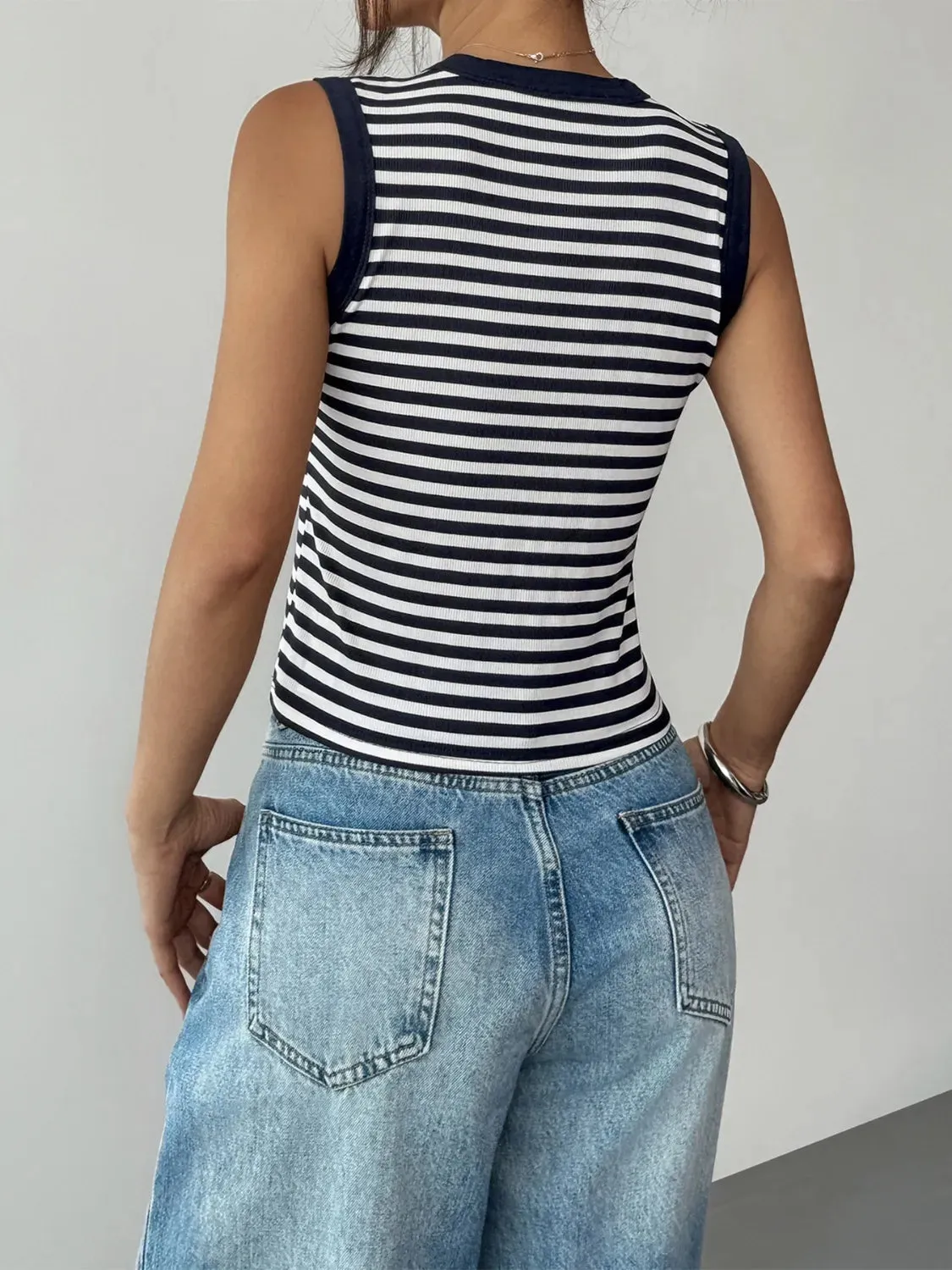 Striped Round Neck Tank sold by Gigi Laurent product image thumbnail 5