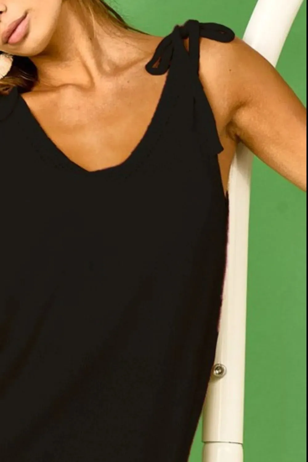 BiBi Tied Shoulder Solid Knit Top sold by Gigi Laurent product image thumbnail 2