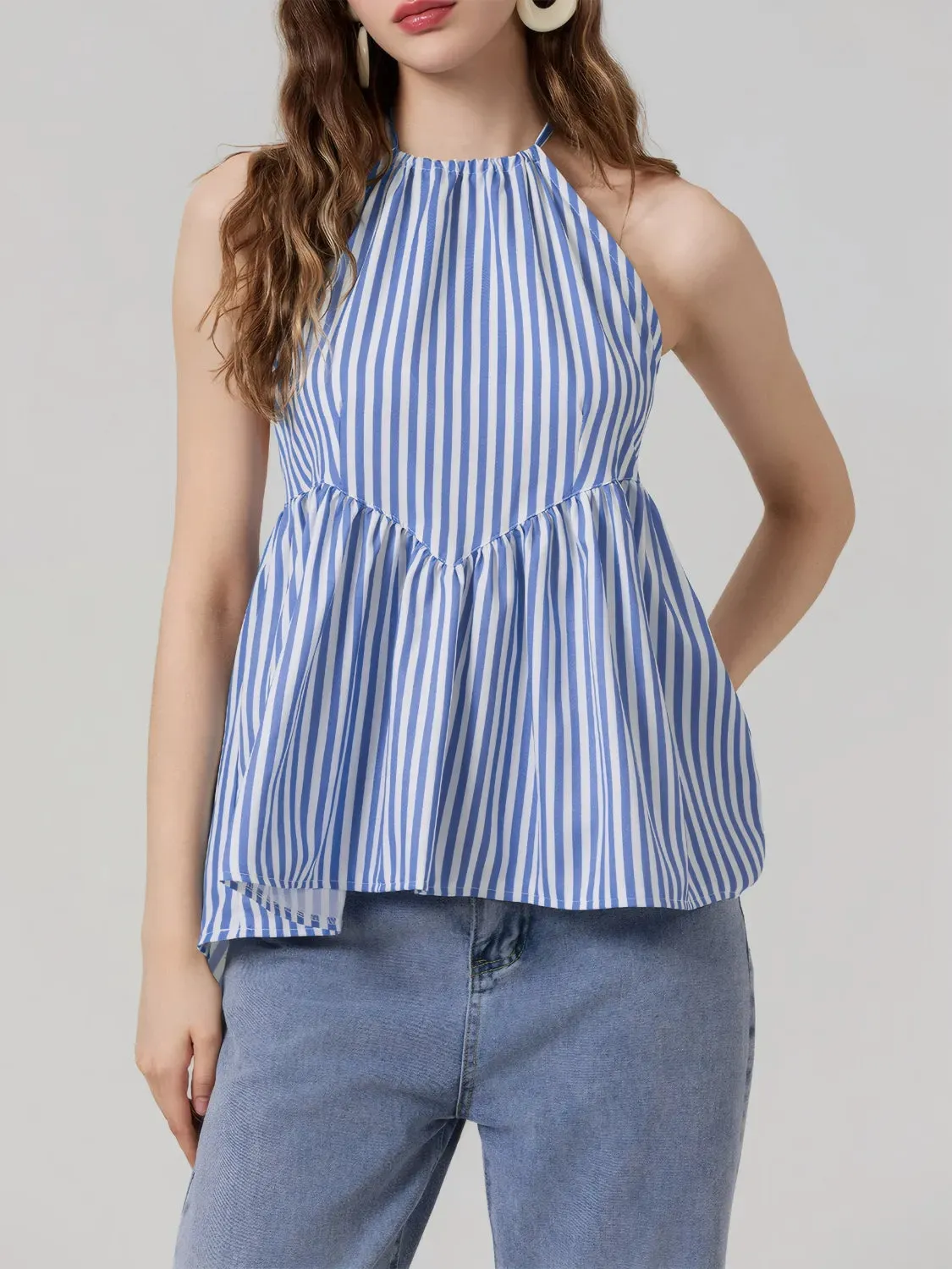 Striped Halter Neck Cami sold by Gigi Laurent product image thumbnail 4