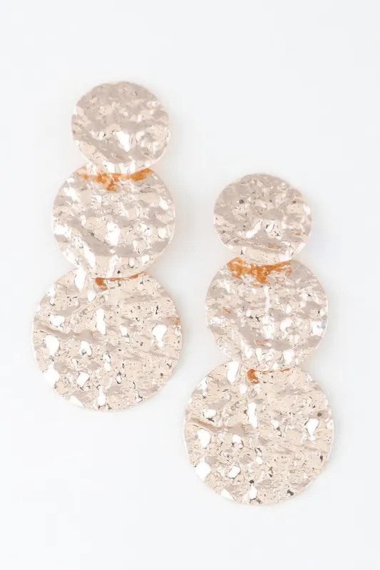 Triple Hammered Disc Earrings sold by Gigi Laurent