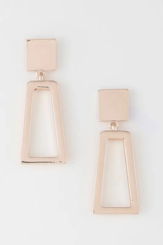 Modern Geometric Frame Drop Earrings sold by Gigi Laurent