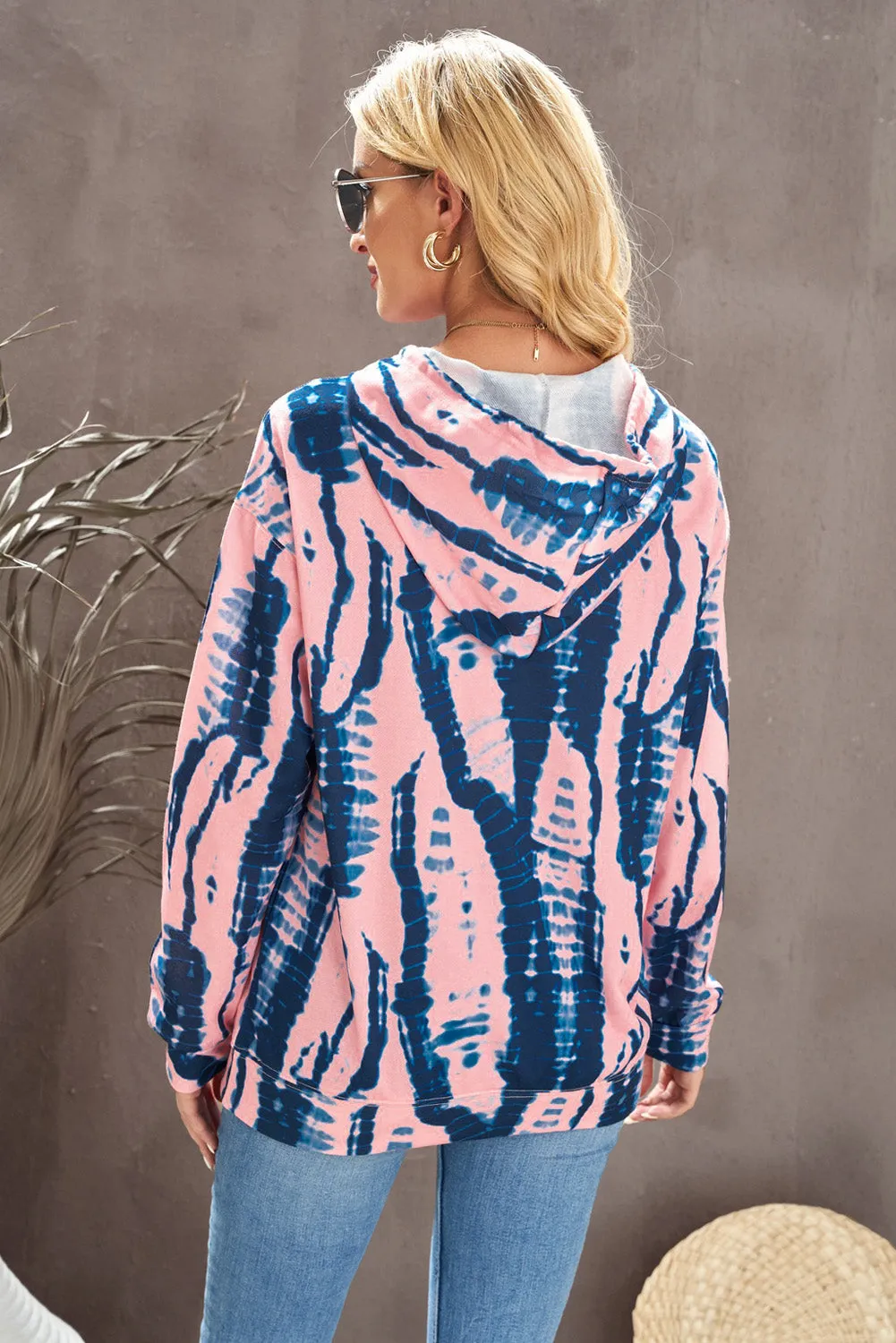 Tie-Dye Drawstring Hoodie with Pocket sold by Gigi Laurent product image thumbnail 2