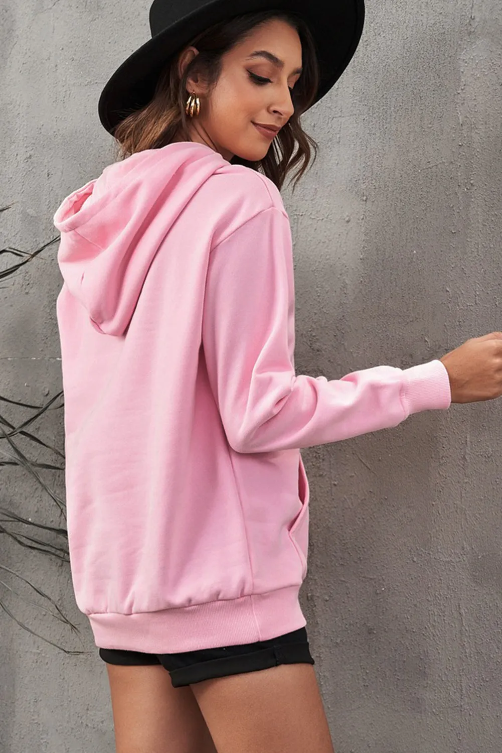Dropped Shoulder Kangaroo Pocket Hoodie sold by Gigi Laurent product image thumbnail 2