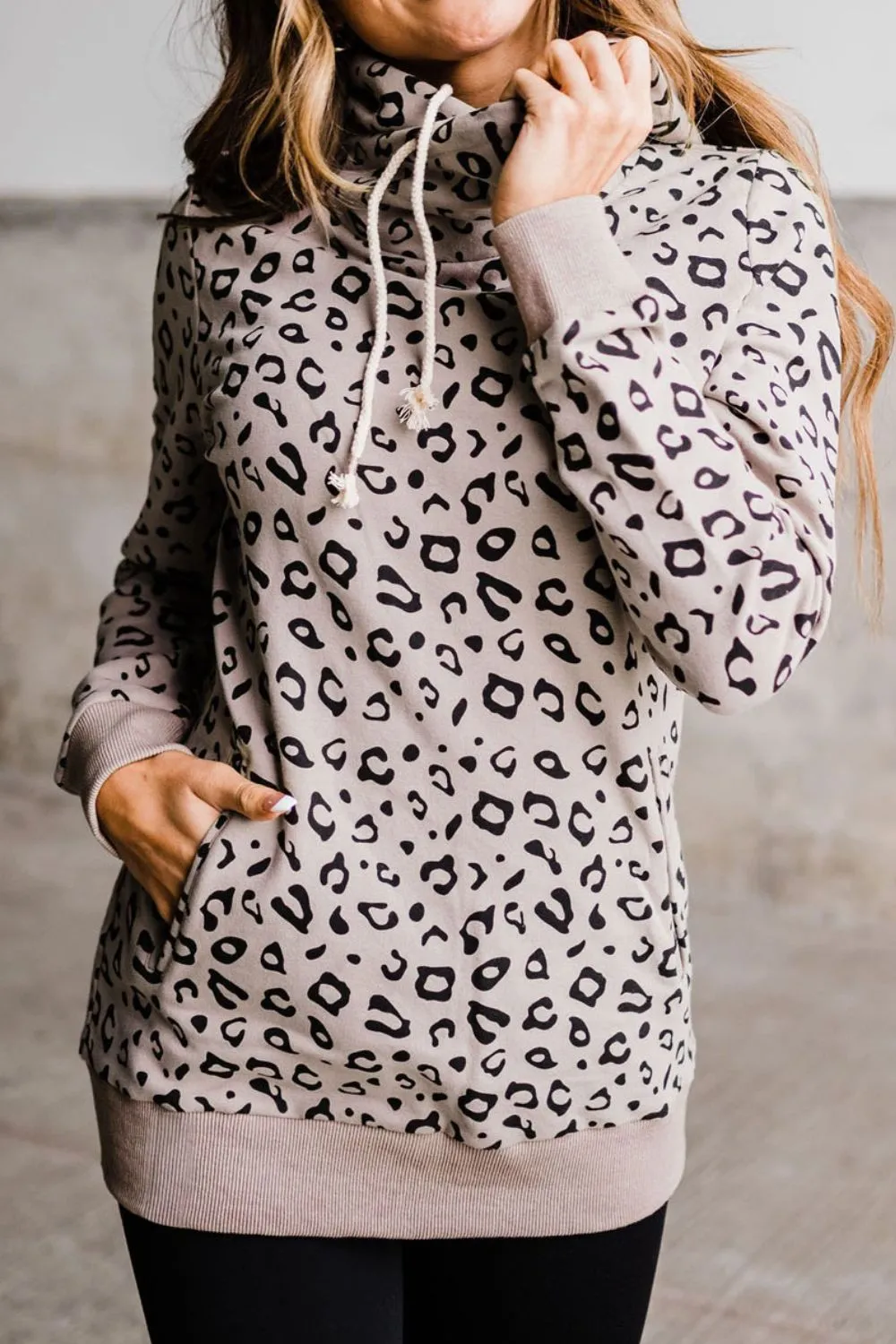 Leopard Print Long Sleeve Hoodie sold by Gigi Laurent product image thumbnail 3