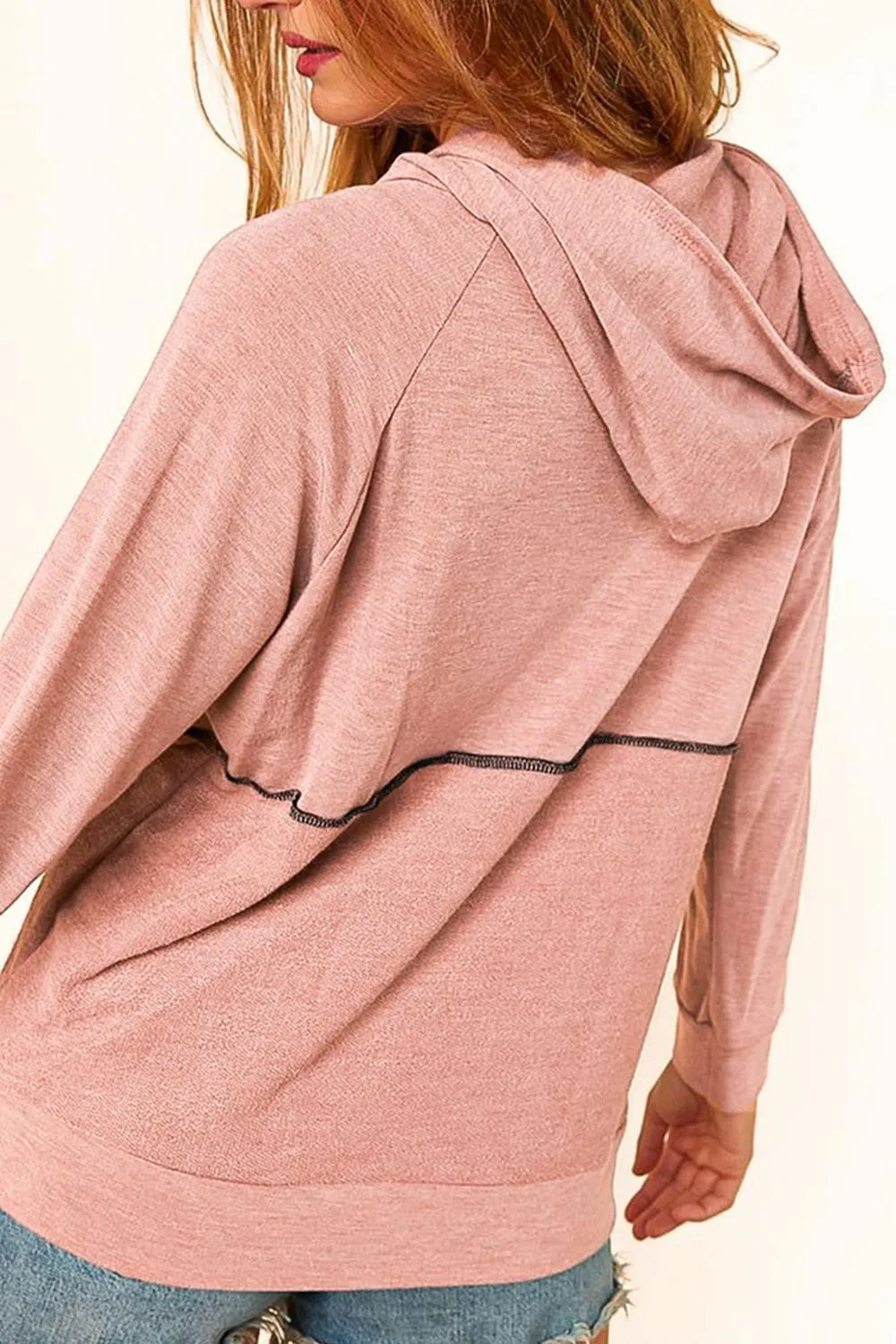 Buttoned Long Sleeve Hoodie sold by Gigi Laurent product image thumbnail 2