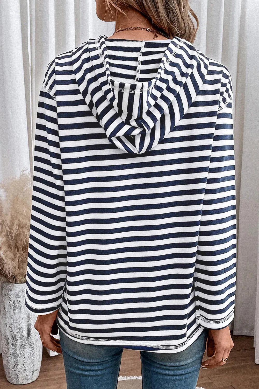 Striped Long Sleeve Hoodie sold by Gigi Laurent product image thumbnail 2