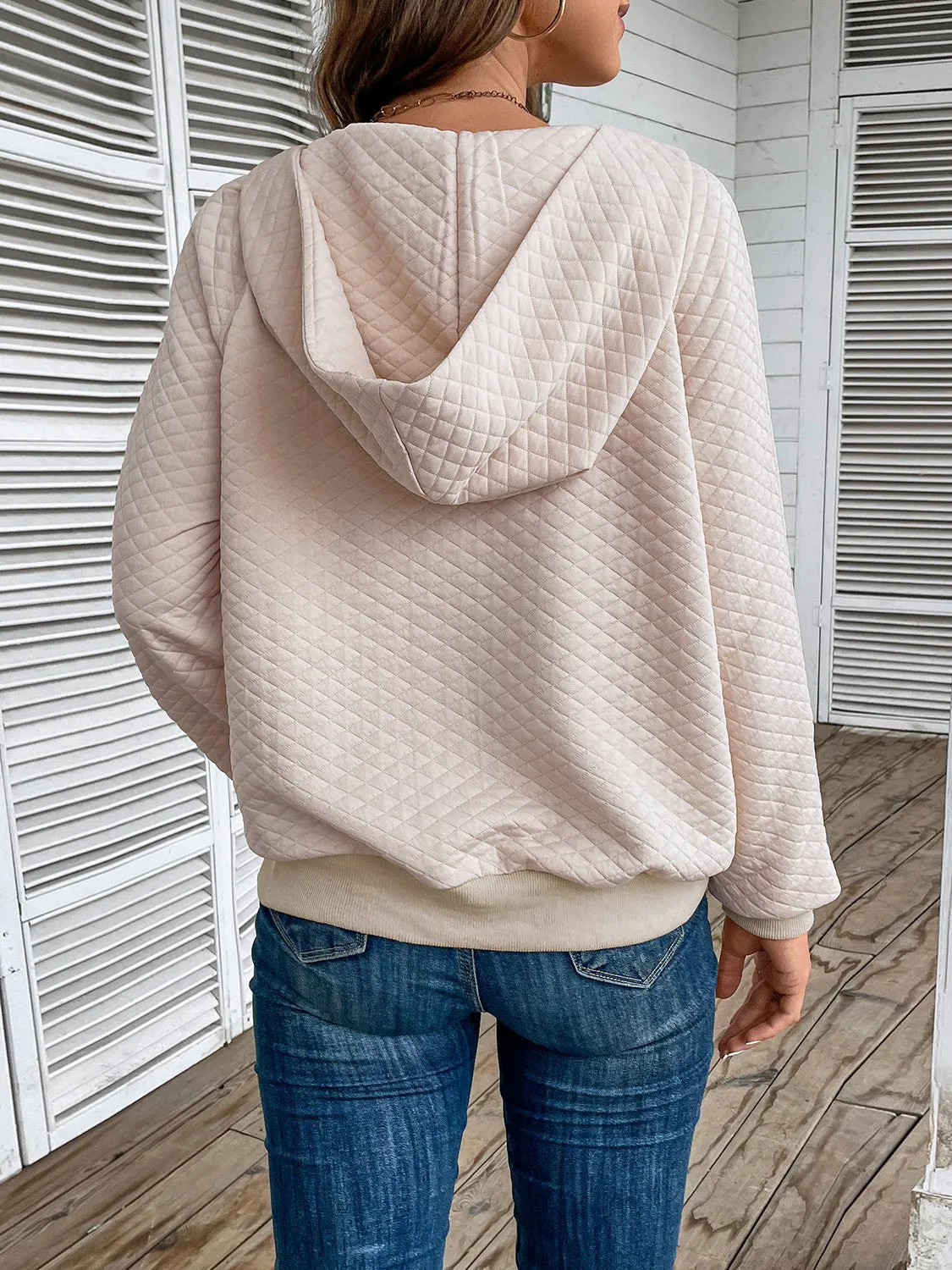 Perfee Half Zip Hoodie with Pocket sold by Gigi Laurent product image thumbnail 2