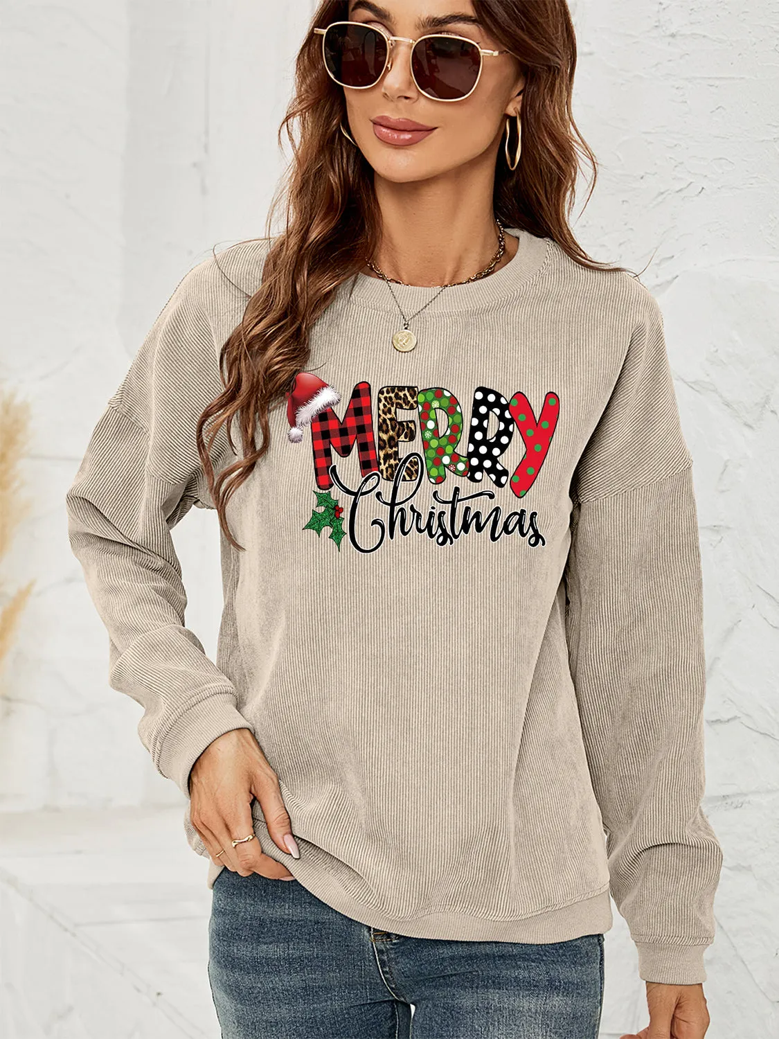 MERRY CHRISTMAS Graphic Sweatshirt sold by Gigi Laurent product image thumbnail 4