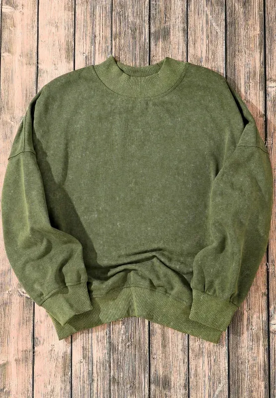 Mock Neck Dropped Shoulder Sweatshirt sold by Gigi Laurent product image thumbnail 4