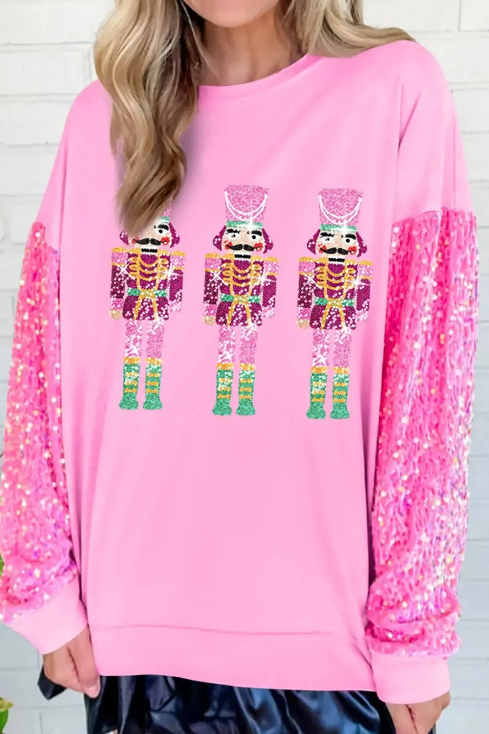 Sequin Nutcracker Dropped Shoulder Sweatshirt sold by Gigi Laurent product image thumbnail 5