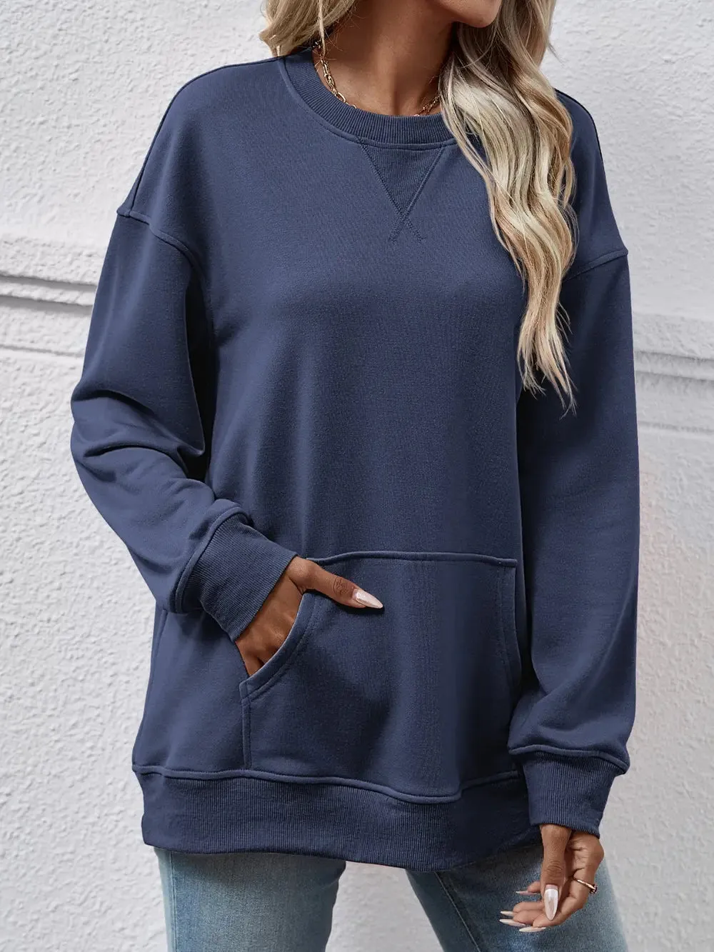 Round Neck Long Sleeve Sweatshirt sold by Gigi Laurent product image thumbnail 4