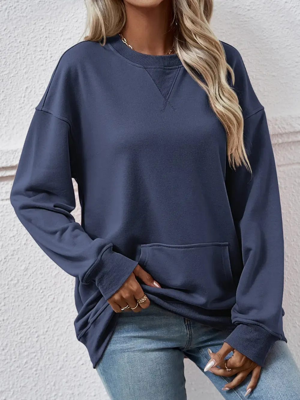 Round Neck Long Sleeve Sweatshirt sold by Gigi Laurent product image thumbnail 5