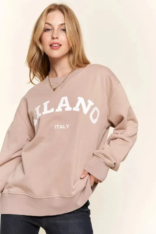 And The Why Washed Milano Pullover Sweatshirt made by Trendsi
