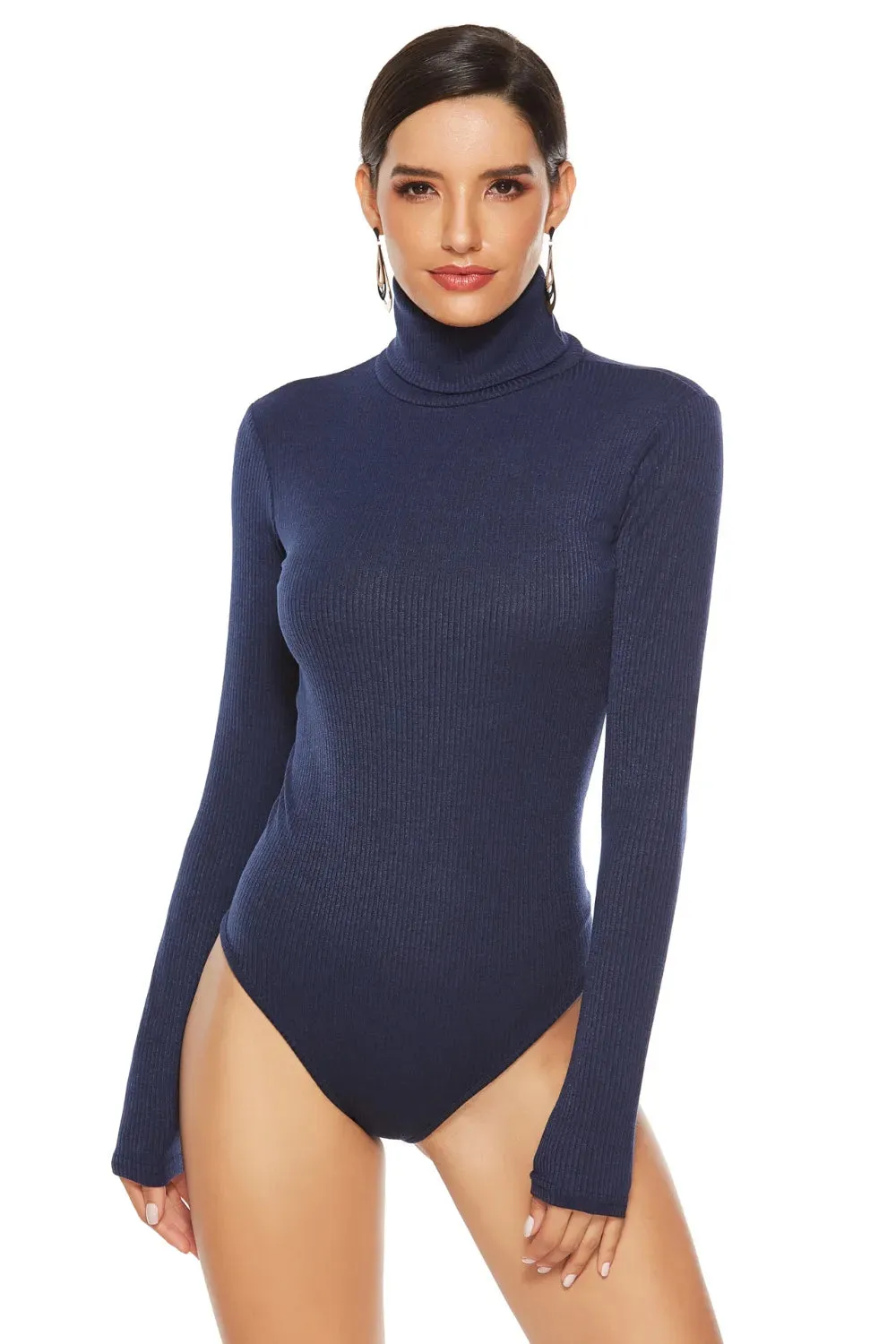 Ribbed Turtleneck Long Sleeve Bodysuit sold by Gigi Laurent product image thumbnail 4