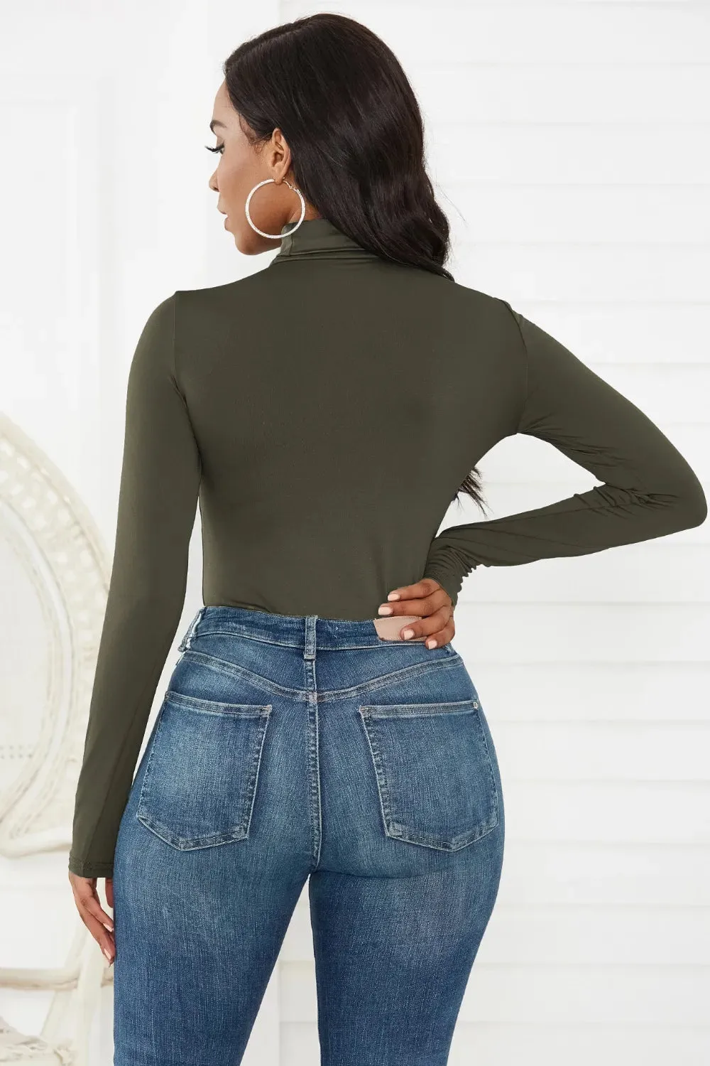 Turtleneck Long Sleeve Bodysuit sold by Gigi Laurent product image thumbnail 2